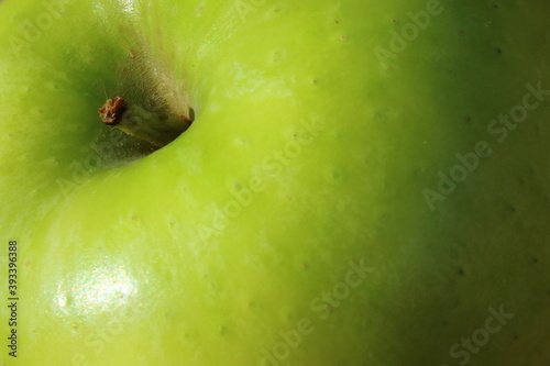 Acercamiento de manzana verde