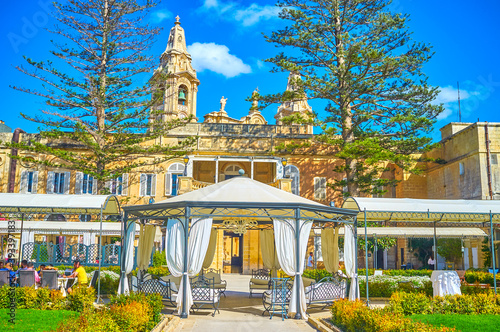 The pavilions of Palazzo Parisio's garden in Naxxar, Malta photo