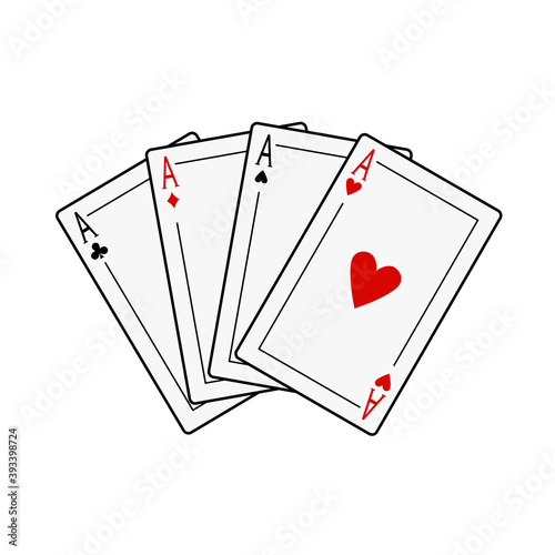 Set Of Four Card Icons