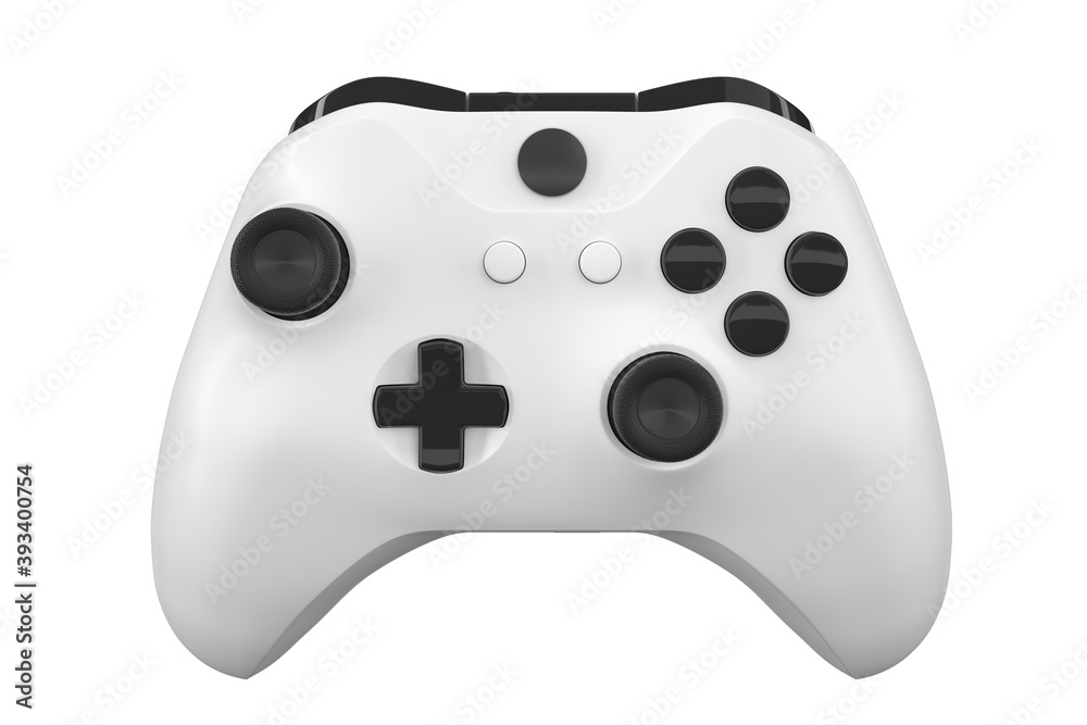 Realistic video game controller isolated on white with clipping path. Realistic video game controller isolated on white with clipping path.