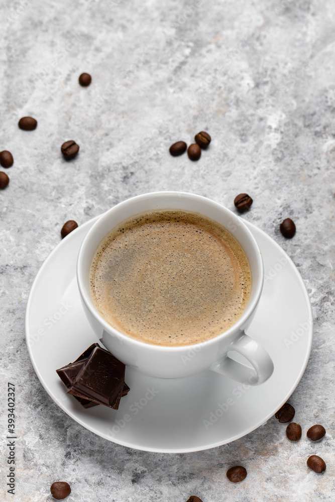 Obraz premium Coffee cup and coffee beans.