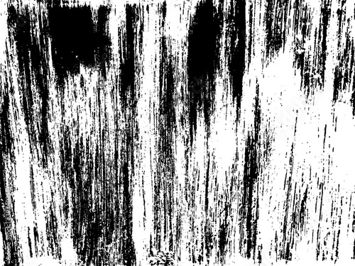 White Distress Grain Print. Retro Old Paint Design. Overlay Dusty Cement Art. Abstract Aged Canvas Effect. Black Graphic Spot Scratches. Vintage Template.