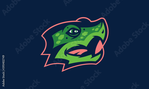 Snapping turtle sports vector mascot logo design