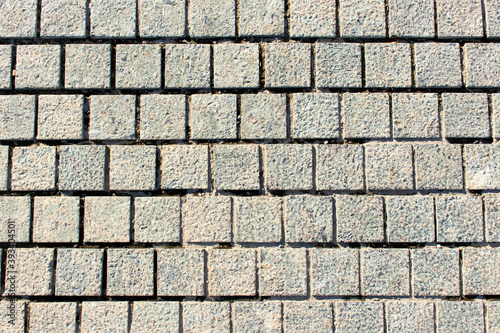 The texture of the pavers