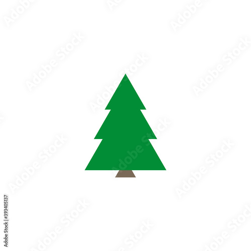 Christmas tree icon on white. flat icon for apps and websites