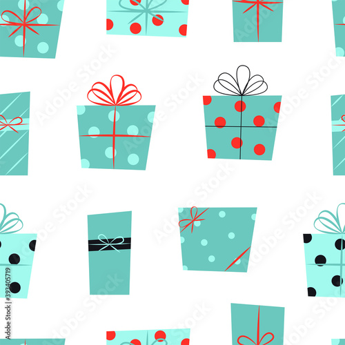 Christmas Presents Seamless Repeat Pattern.