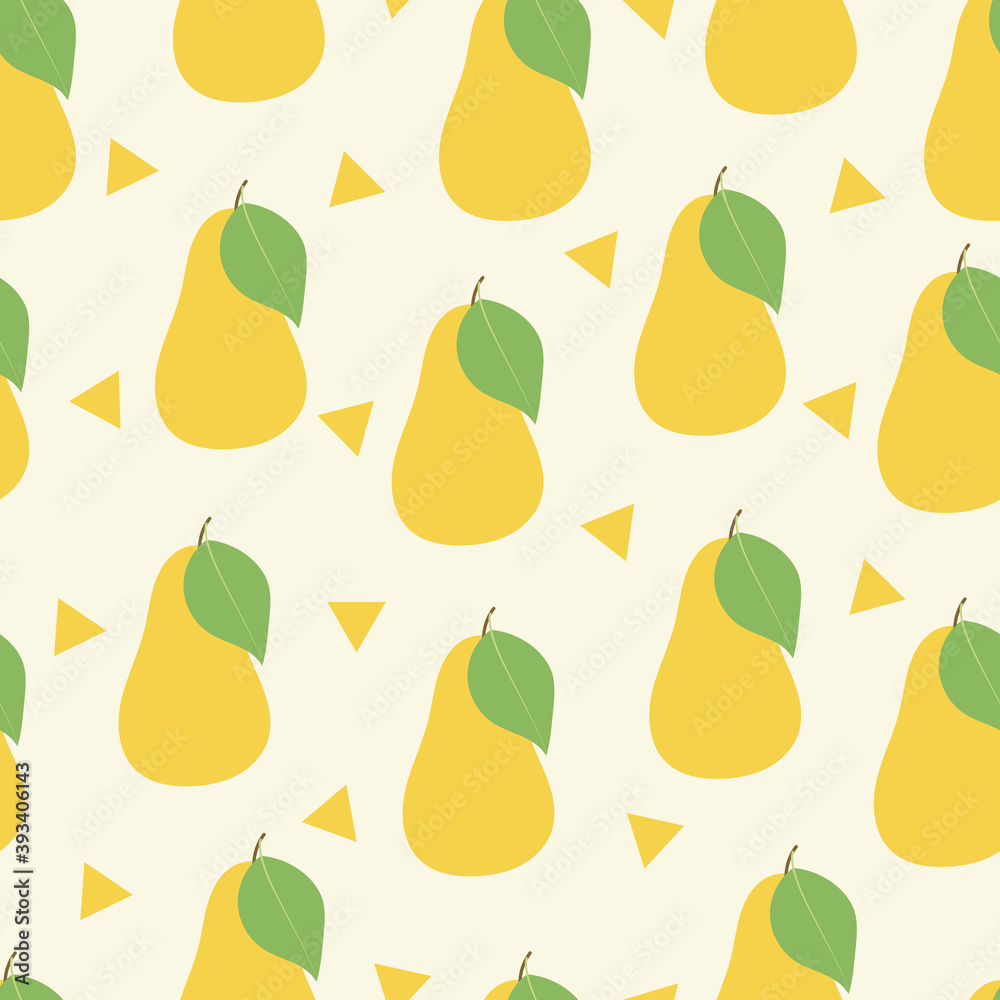 Pears Seamless pattern vector