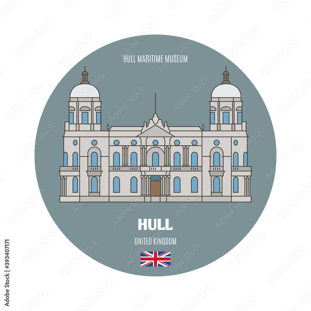 Hull Maritime Museum in Kingston upon Hull, UK. Architectural symbols of European cities
