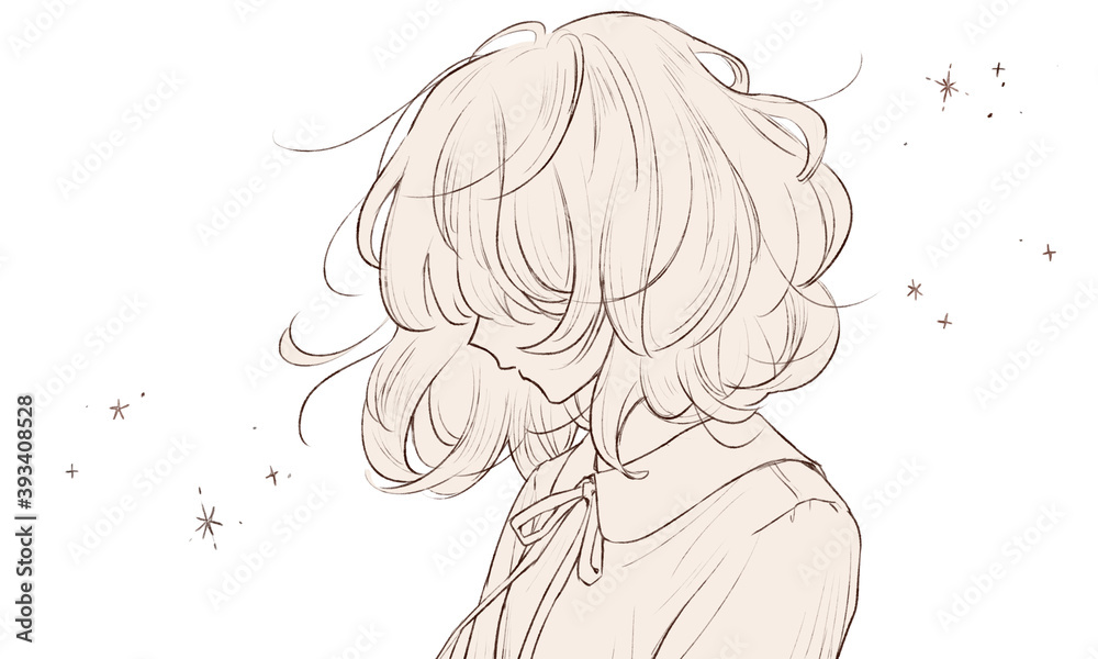 風に吹かれる俯く可憐な女の子 Stock イラスト Adobe Stock 風に吹かれる俯く可憐な女の子 Stock イラスト Adobe Stock