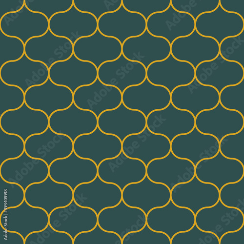 seamless geometric pattern in trending colors  Fortuna Gold  Tidewater Green