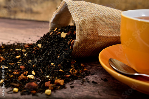 Dry leaf of organic black tea