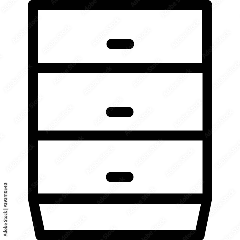 Chest of drawer line vector icon
Chest of drawer line vector icon