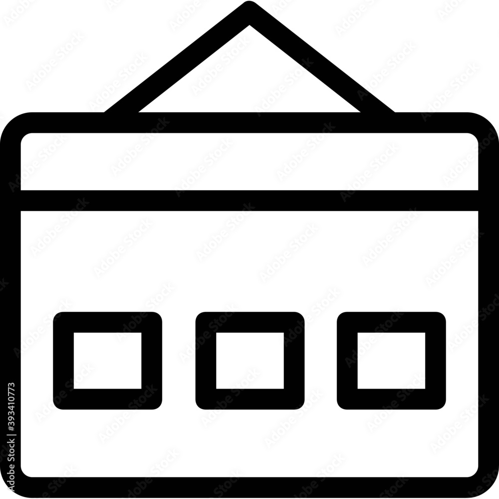 Line vector icon of a simple calendar
Line vector icon of a simple calendar