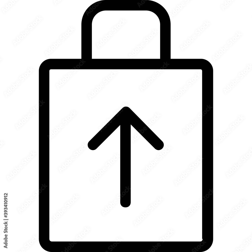 Obraz premium A paper bag, trapezoid shape 