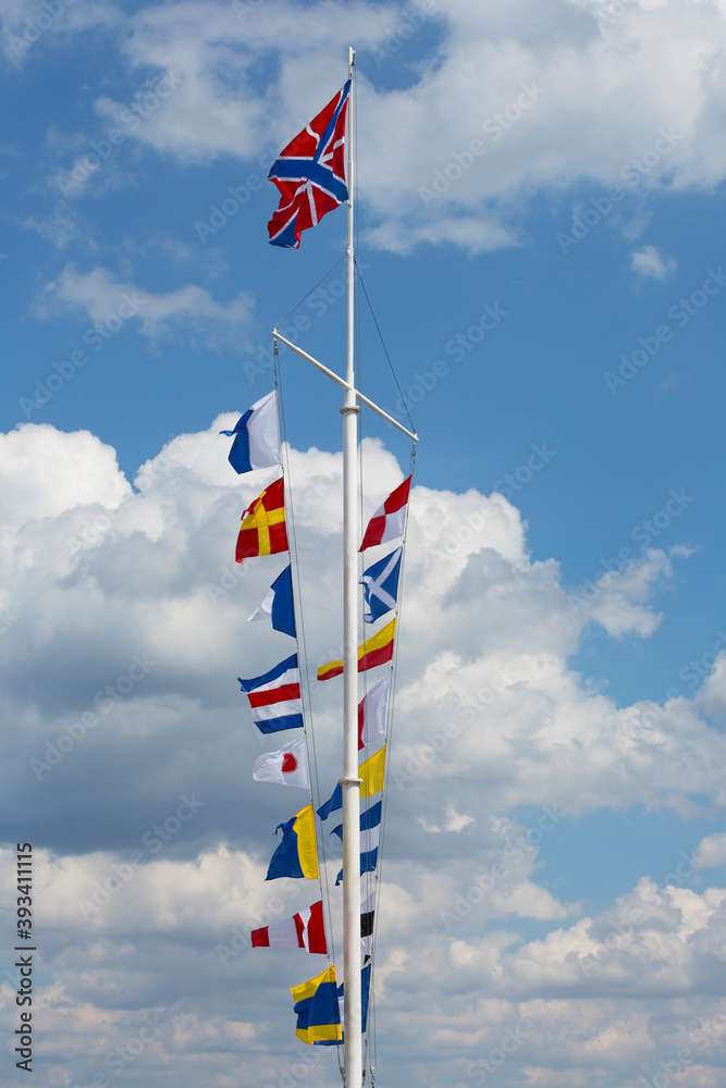 Flags of the countries of the world wave on a wind Flags of the countries of the world wave on a wind