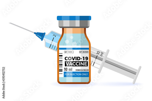 Covid-19 Coronavirus Vaccine and Syringe
