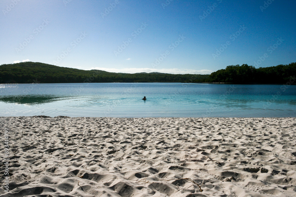 Lake McKenzie, Fraser Island, Queensland, Australia, biggest sand island in the world Lake McKenzie, Fraser Island, Queensland, Australia, biggest sand island in the world