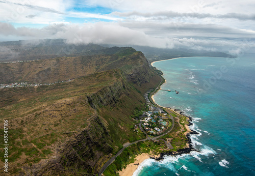aerial view Oahu Hawaii