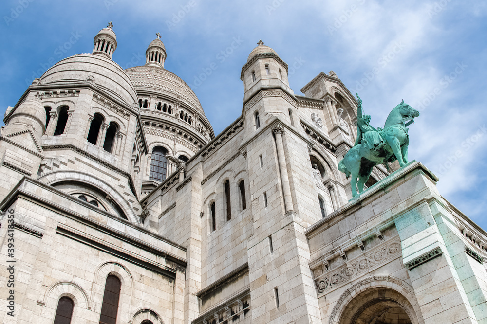 Paris, basilica Sacre-Coeur, famous monument in Montmartre
