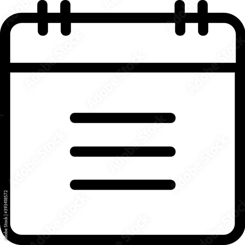 
Diary Line Vector Icon
