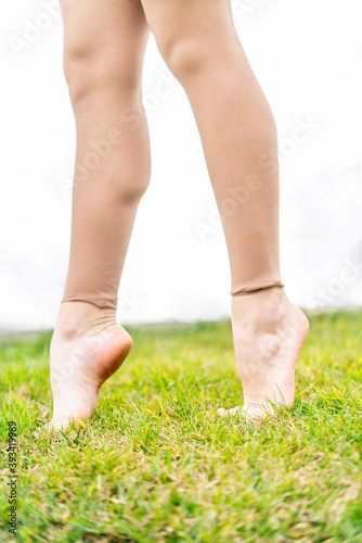 The Dancers Feet on the grass