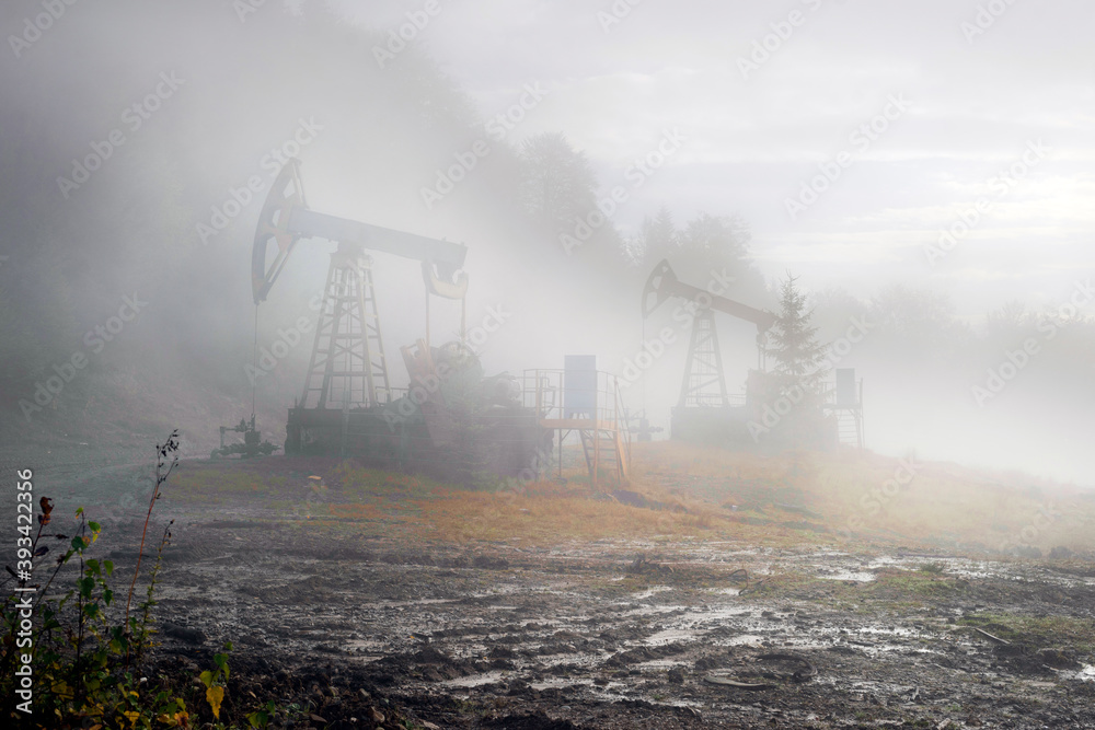 Oil and gas production in autumn.