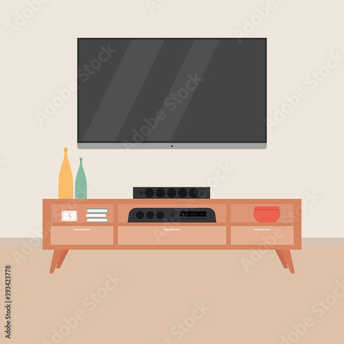 Home theater image. home entertainment - Vector illustration