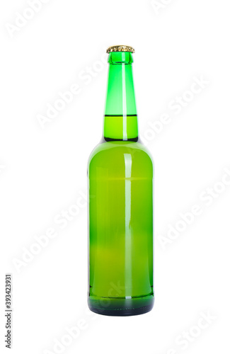 Beer bottle isolated on white background.