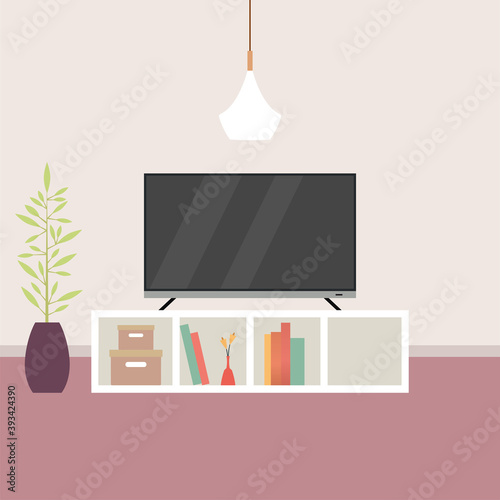 Home theater image. home entertainment - Vector illustration