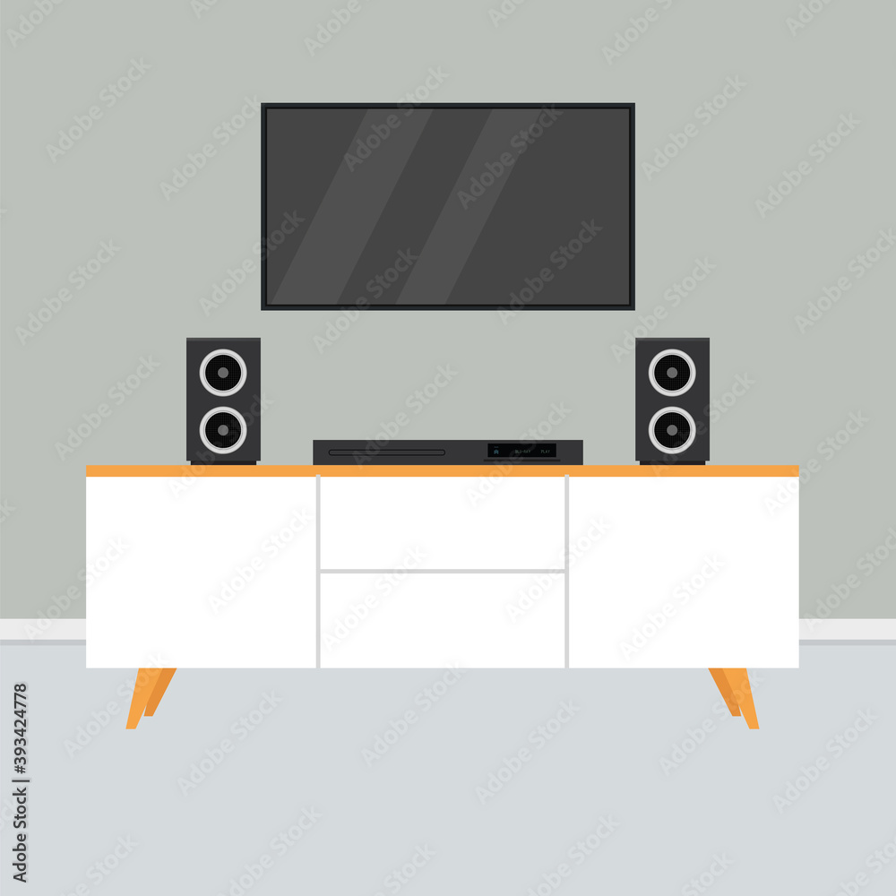 Home theater image. home entertainment - Vector illustration Home theater image. home entertainment - Vector illustration