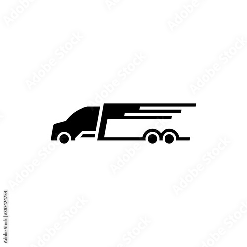 Truck icon vector design illustration. logistics or delivery service logo.