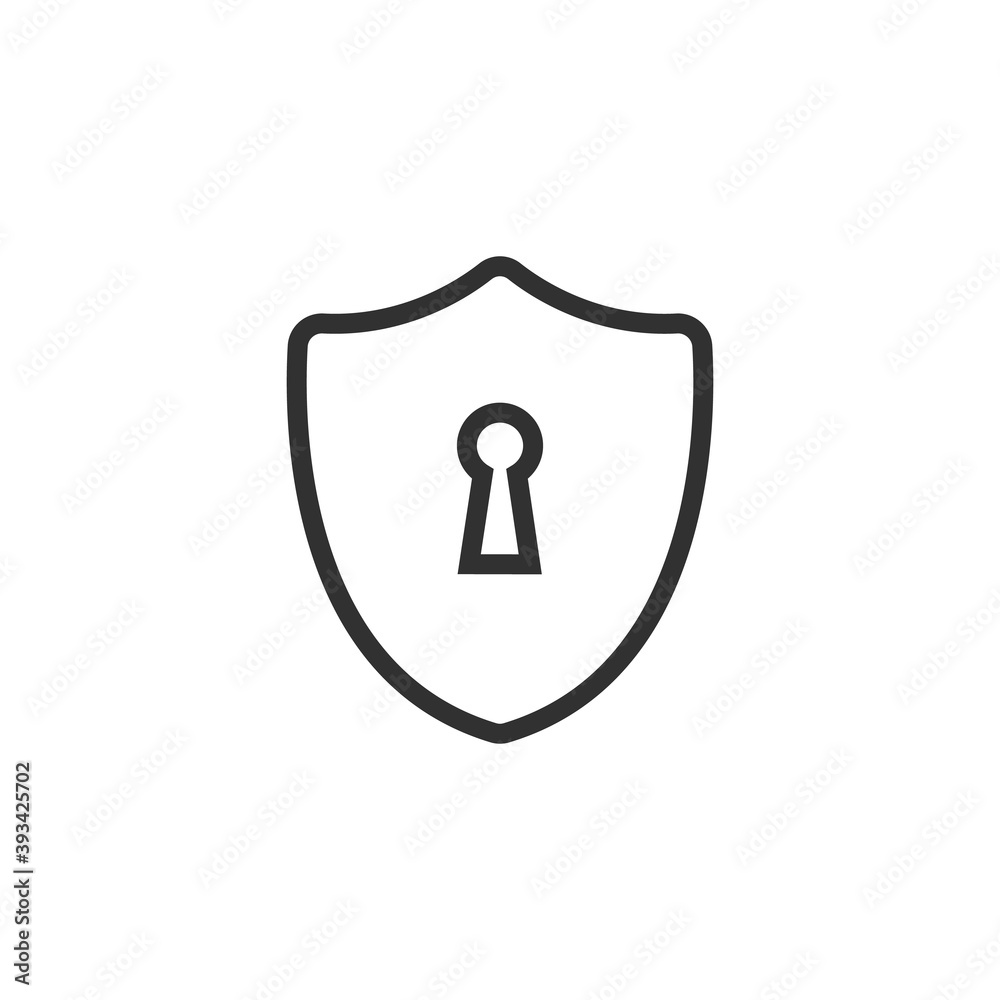 shield secure security key hole keyhole protector logo. Stock vector illustration isolated on white background. shield secure security key hole keyhole protector logo. Stock vector illustration isolated on white background.