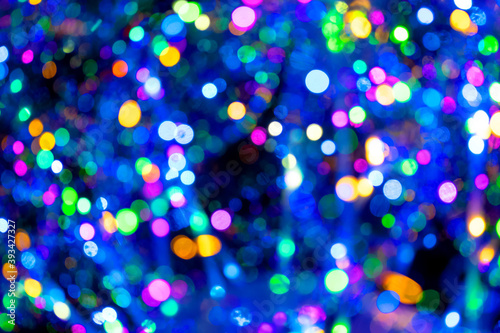 blurred photo, color background, color texture, christmas lights,