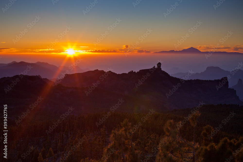 Sunset over Gran Canaria, Canary Islands, Spain Sunset over Gran Canaria, Canary Islands, Spain