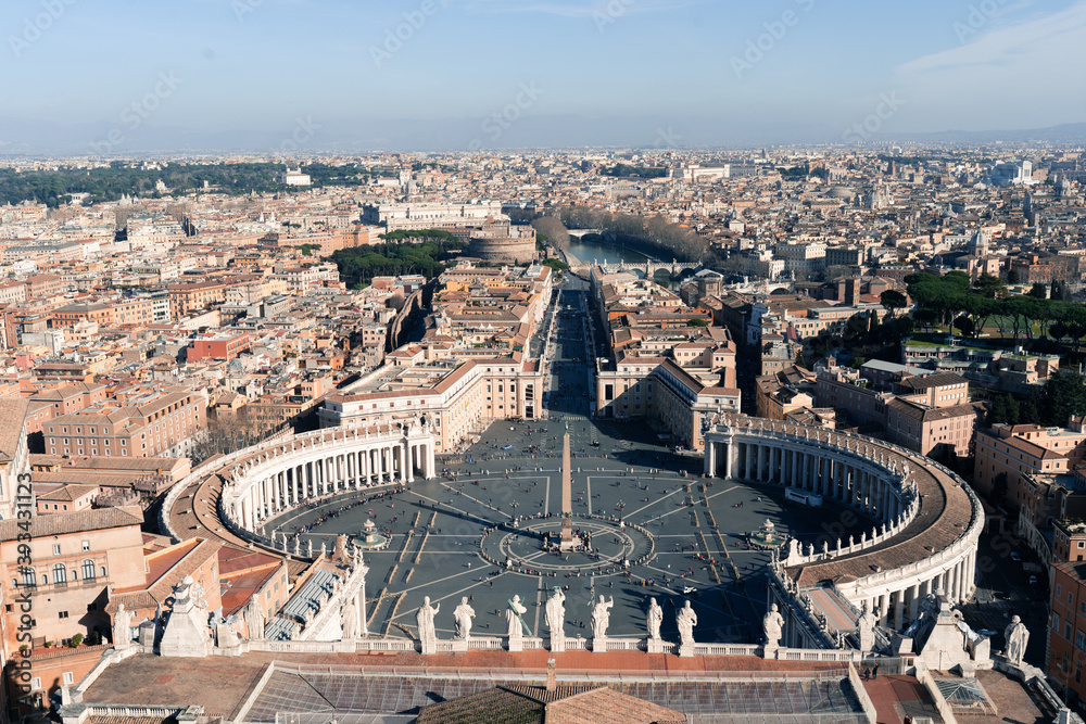 View on St. Peters Square from a cathedral