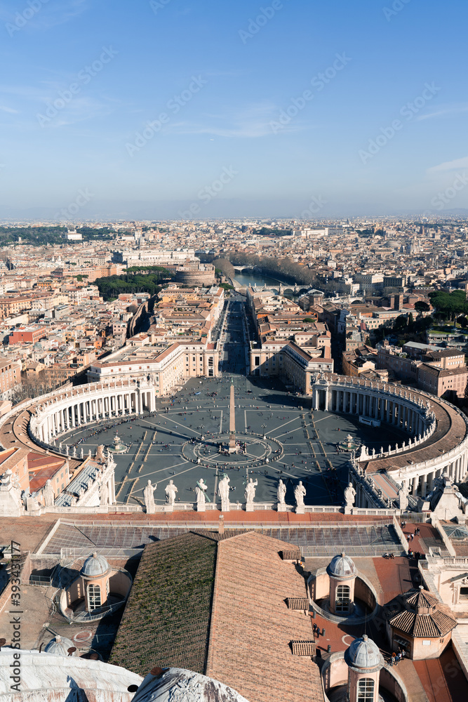 View on St. Peters Square from a cathedral