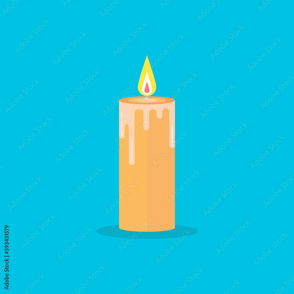 Burning candle. Vector illustration. Burning candle. Vector illustration.