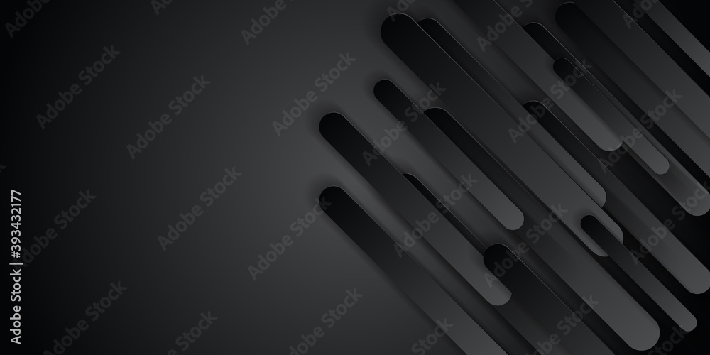 Abstract silver steel overlap layer on black background, light and shadow. Modern futuristic background. Vector. Suit for business, corporate, institution, party, festive, seminar, and talks Abstract silver steel overlap layer on black background, light and shadow. Modern futuristic background. Vector. Suit for business, corporate, institution, party, festive, seminar, and talks