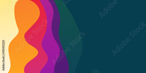 Colorful abstract wavy background. Suit for business, corporate, institution, party, festive, seminar, and talks