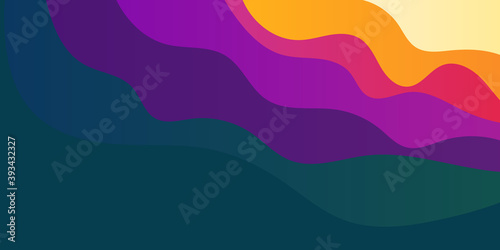 Colorful abstract wavy background. Suit for business, corporate, institution, party, festive, seminar, and talks