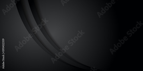 Abstract 3d background with wavy black paper layers. Suit for business, corporate, institution, party, festive, seminar, and talks