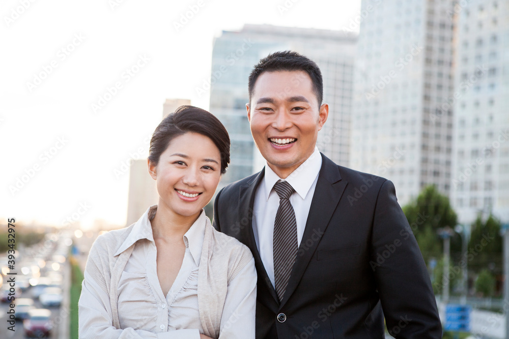 Portrait of happy business partners Portrait of happy business partners