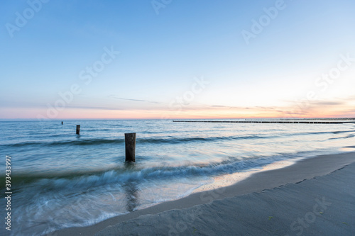 Baltic Sea beach at dawn