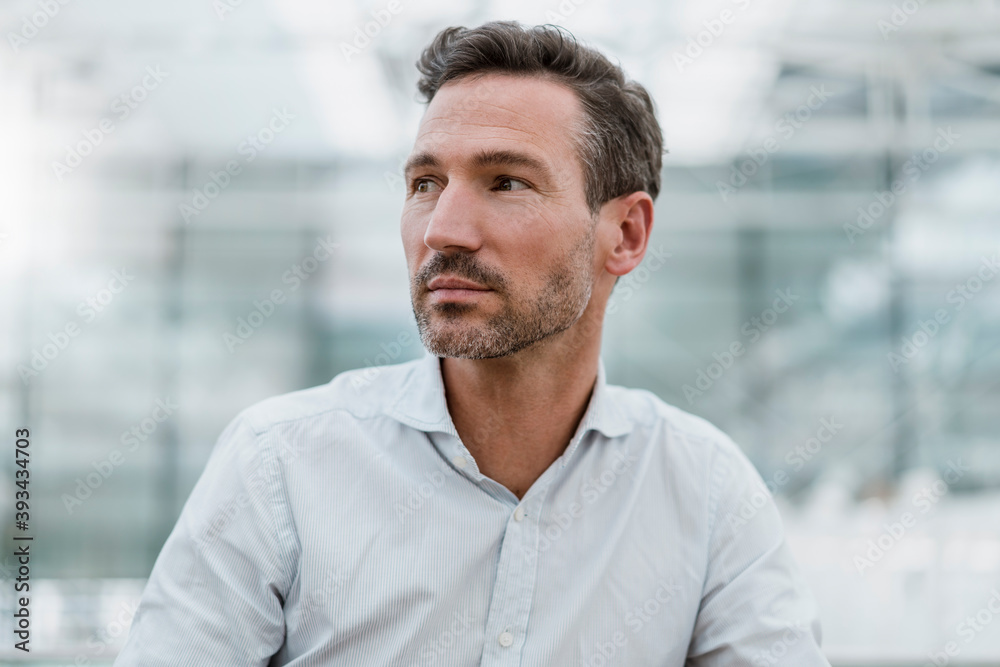 Portrait of confident businessman looking around Portrait of confident businessman looking around