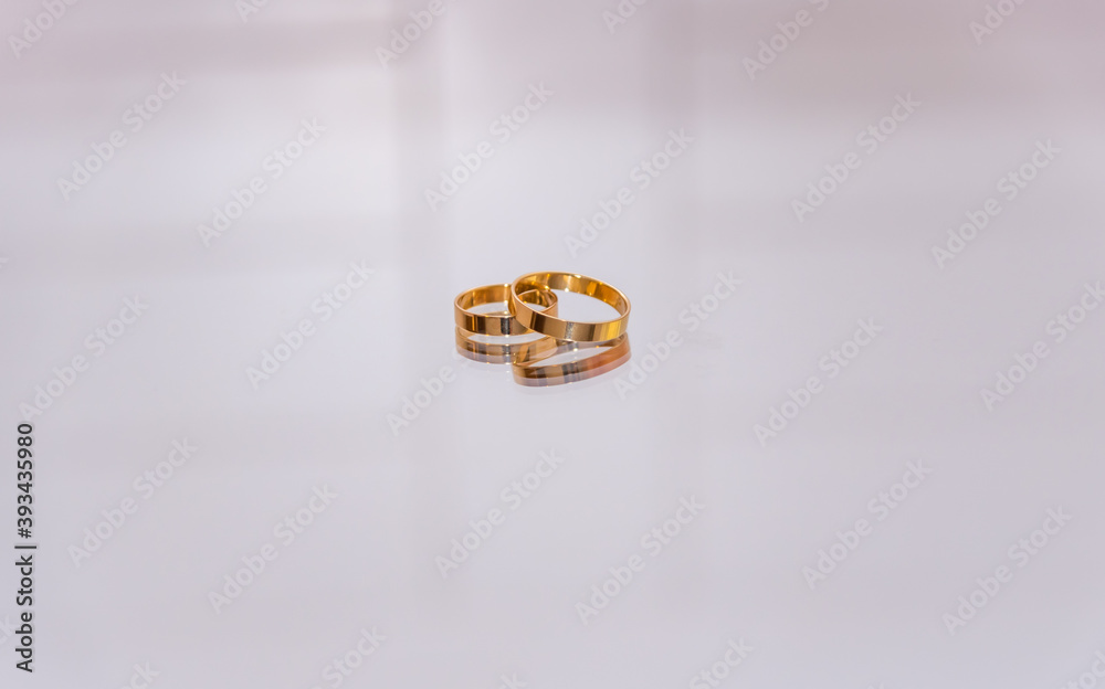 Wedding Rings On A Mirror Wedding Rings On A Mirror