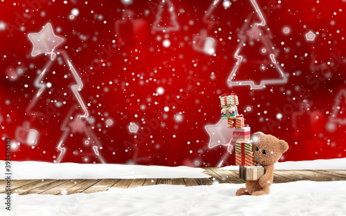 teddy bear Christmas concep...