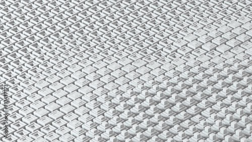 Extruding Boxes Waves in Seamless Loop