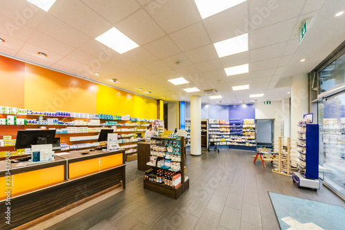 Interior of a pharmacy photo