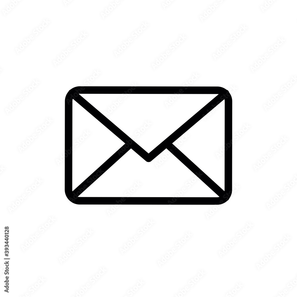 message, mail line icon, vector black illustration message, mail line icon, vector black illustration