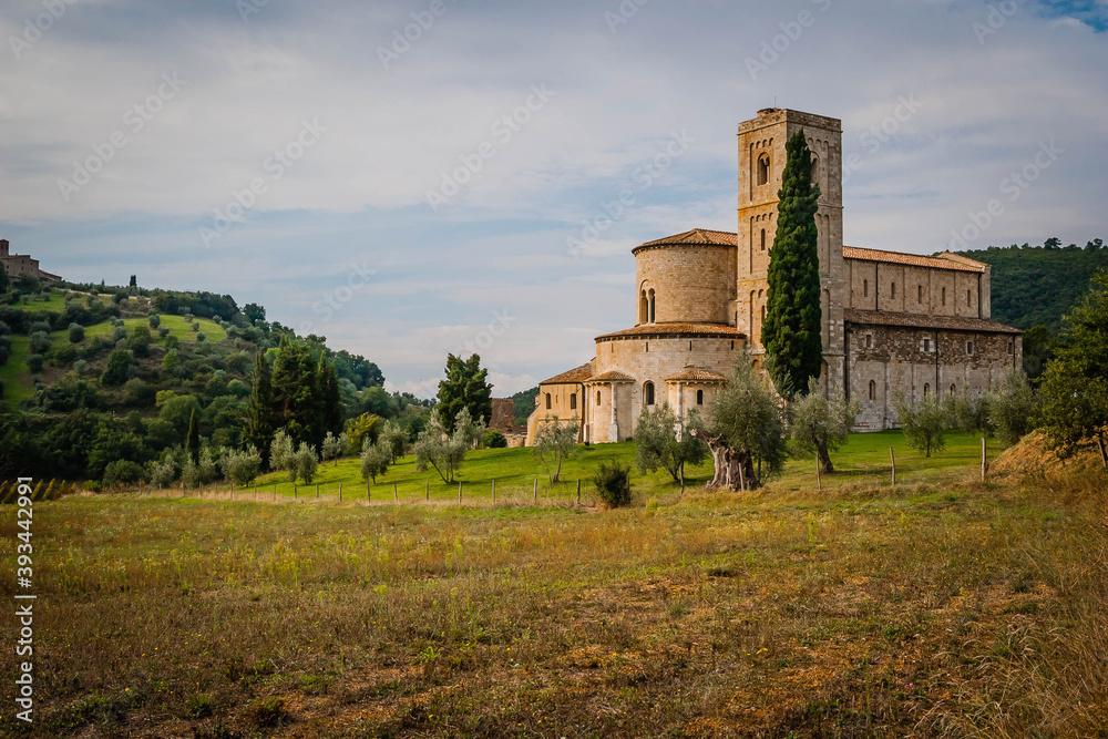 Monastery of Sant Antimo near Montalcino, Tuscany, Italy